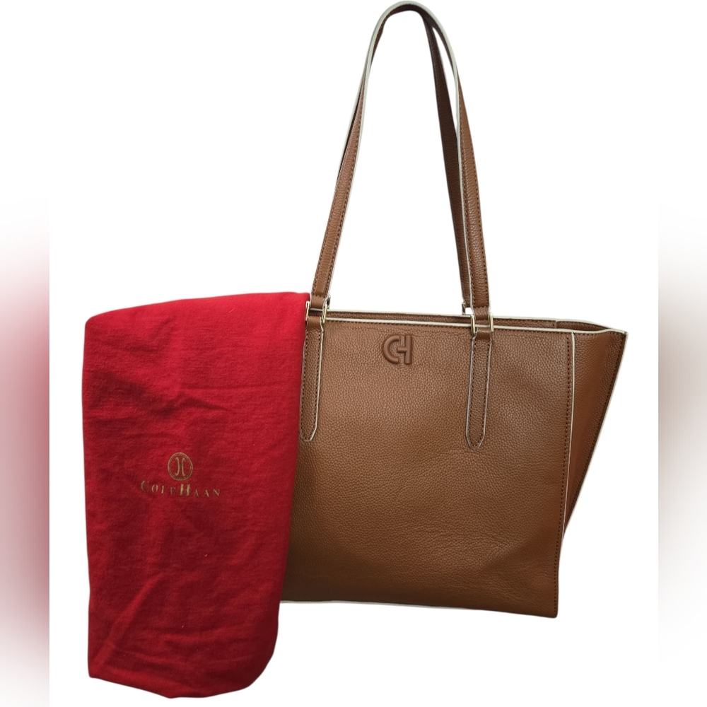 Cole Haan Go-To Leather Tote With Dust Bag